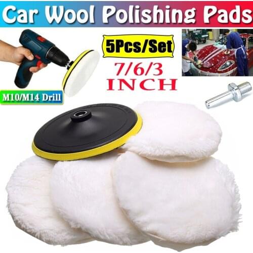 5PCS/Set 7/6/3inch Car Polishing Waxing Buffing Wheel Pad Car Polisher Kit for Auto Car Paint Care Car-styling