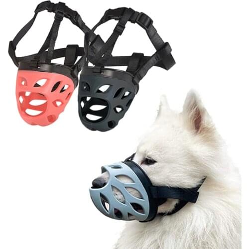 Adjustable Pet Dog Muzzle Safe Training Anti Stop Barking Supplie Lightweight Rubber Dog Muzzles Stop Biting Barking Chewing