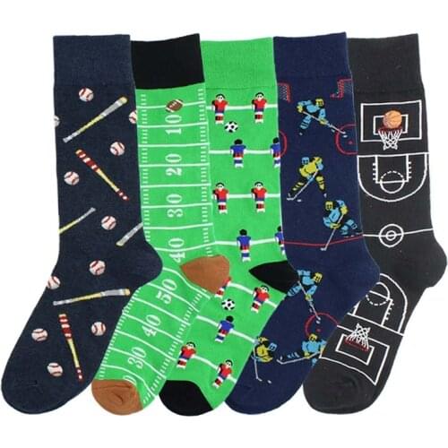 Crew Creative Skateboard Funny Happy Cool Socks Men Casual Outside Fitness Exercise Sokken Crazy Calcetines Homme Harajuku