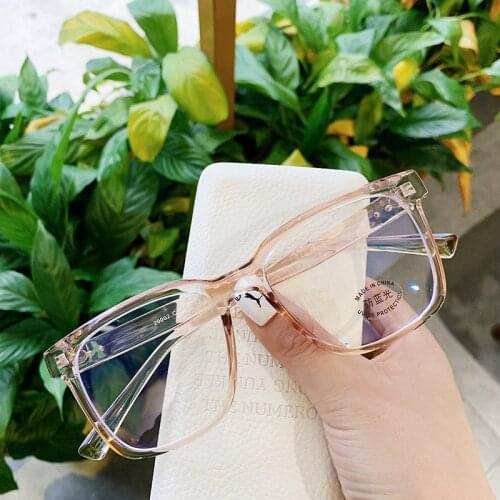 Anti Blue Light Glasses Blocking Filter Square Computer Glasses Men Women Super Light Frame Eyeglasses Pink Clear Spectacles