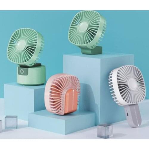 Portable Fan Folding Handheld Fan USB Rechargeable 3 Speeds Adjustable Foldable Travel Fan for Home Desktop Office