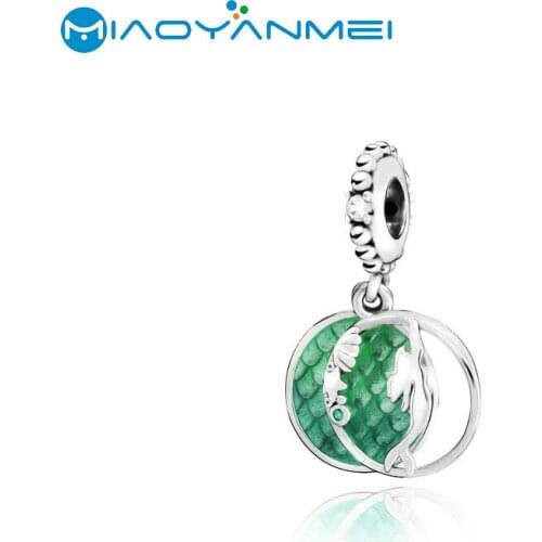 SALE! 925 Sterling Silver Beads DIS Mermaid Dangle Charm Fit Original Pandora Bracelets Women DIY Fashion Jewelry Gift