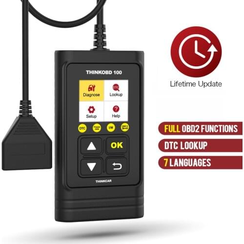 THINKCAR THINKOBD 100 OBD2 Code Reader Scan Tools DIY Car Scanner Plug and Play OBD2 Bluetooth Ios Android Auto Diagnostic Tool