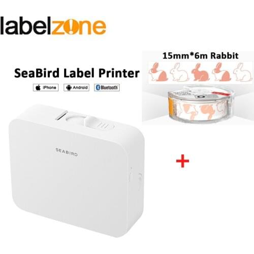 Seabird portable mini pocket bluetooth label printer for Android and iOS mobile phone camera printer