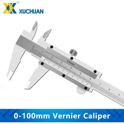 Calipers Vernier Caliper 0-100mm Precision 0.02mm Stainless Steel Gauge Measuring Instrument Tools Micrometer