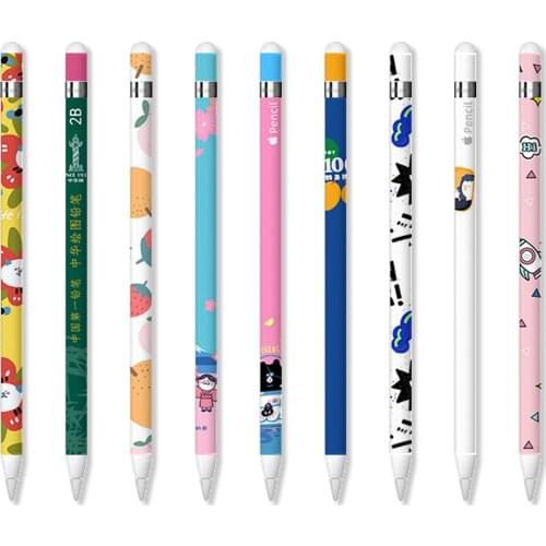 Stickers for Apple Pencil 1 Protective Paper Scratchproof Ultra Thin Painted Stickers Touch Stylus Pen Sticker Non-slip Cover