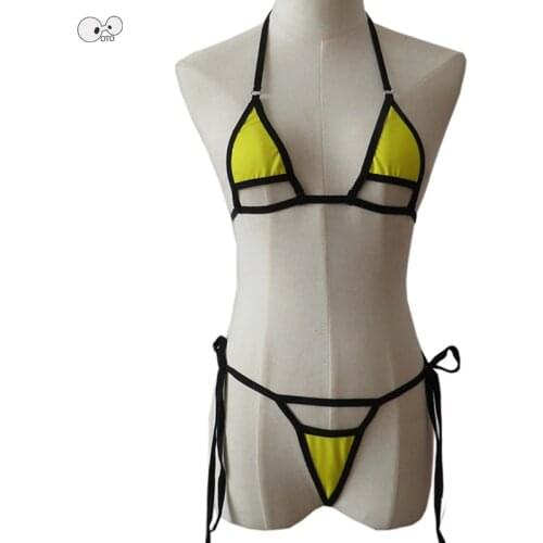 G String Extreme Women Sexy Micro Bikinis Set Mini Thong Swimwear Strappy Microkini Bathing Suit Sex Exotic Costumes Swimsuit