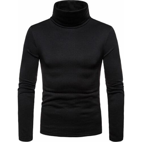 Winter MenS Sweater 2019 New Spring MenS Turtleneck Solid Color Casual Sweater Mens Slim Fit Brand Knitted Pullovers