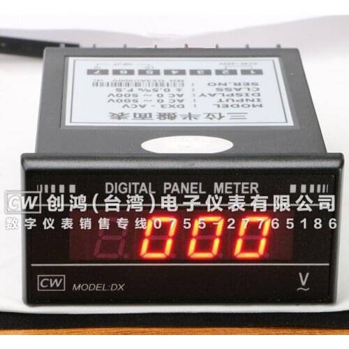 Three-position semi-ac current voltmeter DX3 AC2A AC10A AC200V AC500V