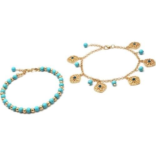 Punk Boho Beads Anklets Tassels Bracelet Womens Foot Chain Anklet