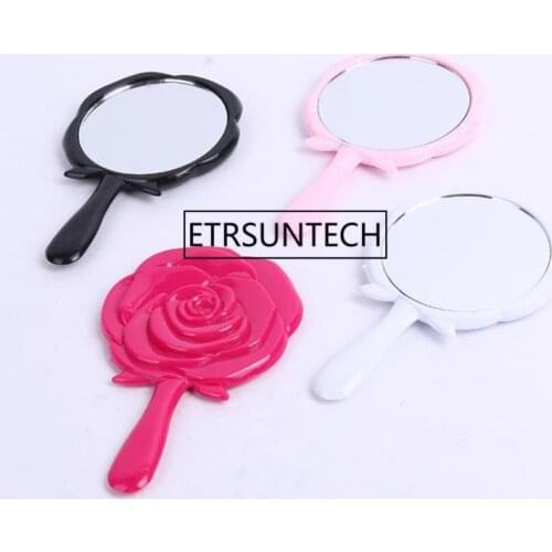 Vintage Roses Women Pocket Mirror Chic Retro Makeup Mirrors Portable Cosmetic Compact Flower Mirror F1637