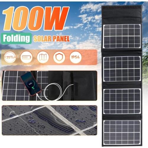 Fast Charge interface 12V 30W Solar Charger Solar Panel Waterproof Foldable Power Bank for Car Battery Mobile Phone Dual USB