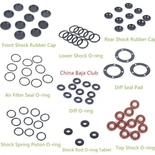 Spare part shock rubber cap air filter O-Ring differential seal ring sealing pad oil seal for 1/5 LOSI 5IVE-T Rovan LT