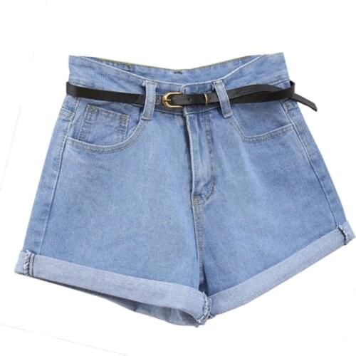 Women Retro Jeans Shorts Summer High Waisted Rolled Denim Jean Shorts with Pockets New Arrival