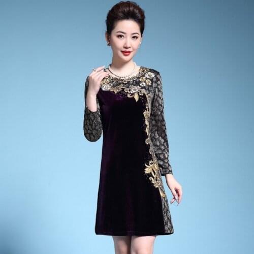 2020 Spring Autumn Vintage Embroidery Mini Dress Women Fashion Slim O-neck Long Sleeve Bodycon Party Dresses Plus Size Vestidos