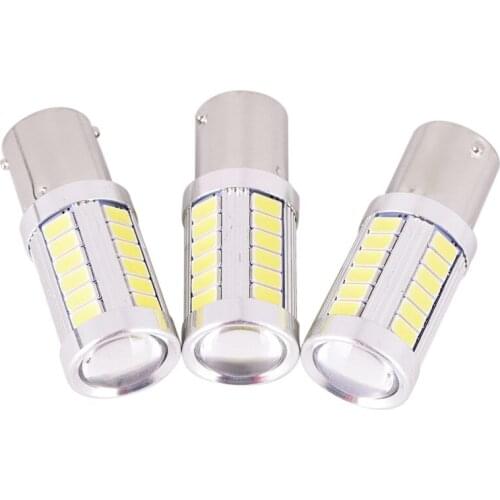 1pc 1156 BA15S P21W 33 Led 5630 5730 Smd Car Tail Bulb Brake Lights auto Reverse Lamp Daytime Running Light Red White Yellow