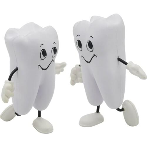 1pc/2pcs Tooth-Figure Squeeze Toy Soft PU Foam Tooth Model Shape Kawaii Dental Clinic Dentistry Promotional Item Dentist Gift
