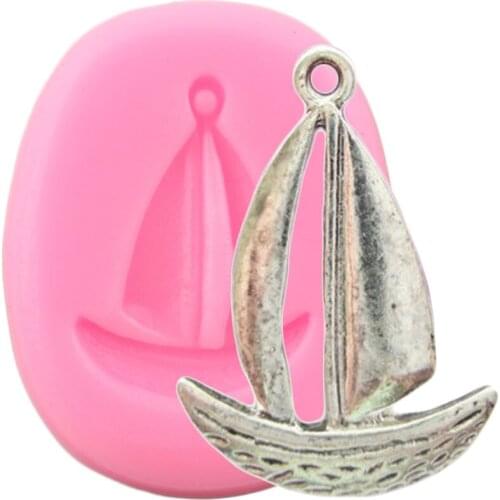 3D Sailboat Silicone Mold Sugarcraft Fondant Cake Decorating Tools Cupcake Topper Moulds Candy Clay Chocolate Gumpaste Moulds