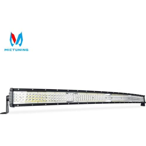 MICTUNING GlowStar 42" 5-Row Curved LED Light Bar Spot Flood Combo Offroad Driving Fog Light for 4X4 Jeep Truck Boat Led Light