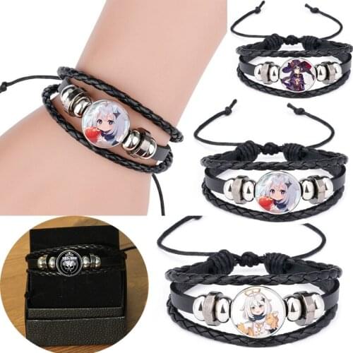 Anime Genshin Impact cosplay bracelet Gods Eye Accessories Klee Venti Keqing Lisa Mona Fischl Handsome trendy bracelet gifts
