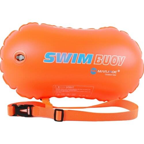 High Visible Safety Swim Buoy - Ultralight Bubble Tow Float for Open Water
