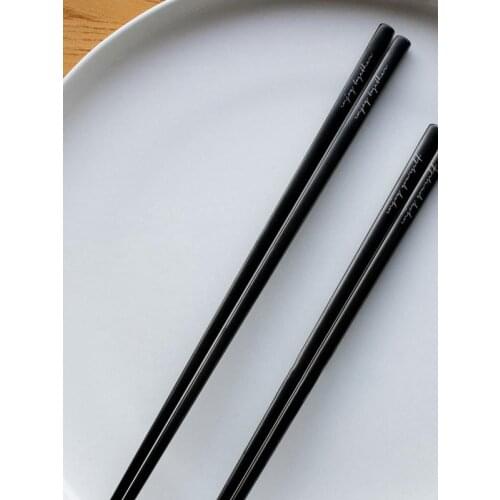 Chopsticks Long Stainless Steel Chopsticks Chinese Reusable Metal Tableware For Noodles Sushi Food Sticks Kitchen Tool