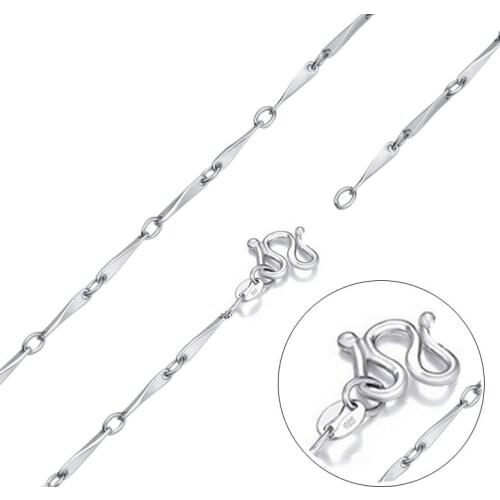 Classic Silvery Color Chain Necklace for Men Women 16/18/20/24/26 inch Chain Jewelry Dropshipping Wholesale