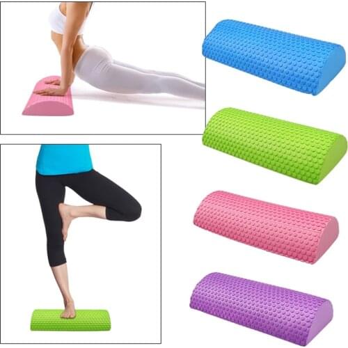 30/45/60cm Half Round EVA Massage Foam Roller Yoga Pilates Home Gym Fitness Equipment Balance Pad With Massage Floating Point