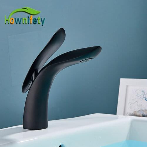 Matte Black Bathroom Faucets Deck Mount Bath Mixer Hot Cold Mixer Crane Tap Gold Rose Gold Basin Faucets Single Handle Wash Tap