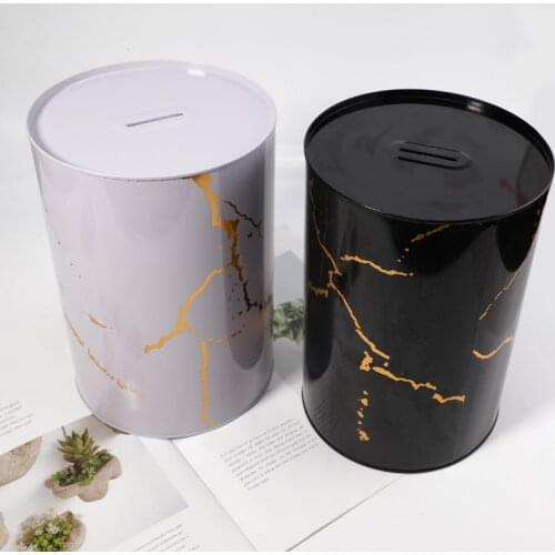 Metal Coin Money Box Gift Savings Bank Cute Anti Fall Adults Safe Living Room Money Box Hidden Storage Huchas Home Decor DG50MB