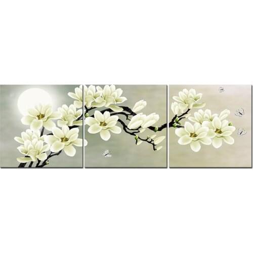 Diy 3pcs diamond painting "orchid flower" triptych mosaic cross stitch 5d embroidery full square drill