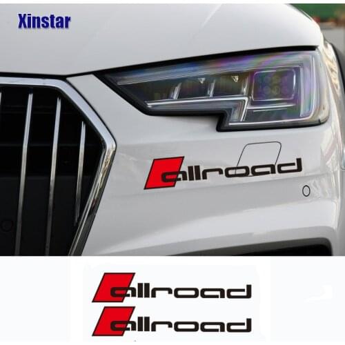 2pcs Germany Oracal Allroad Head Decals Sticker For Audi Sline RS Quattro A4 A6
