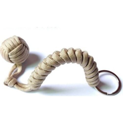 Outdoor Sports Equipment Monkey Fist Round Umbrella Rope Key Ring Pendant 7 Core Self-defense Ball Key Accessories Crafts