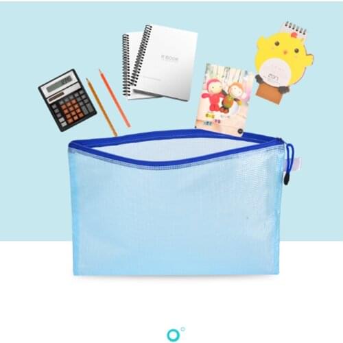 10 Pcs With Zipper PVC Bag Plastic Zipper Folder Waterproof Zipper File Bag For Placement Pen Notebooks Eraser Calculator