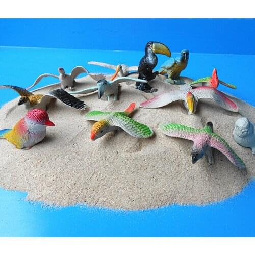 Plastic figure birds 12pcs/set , 6cm