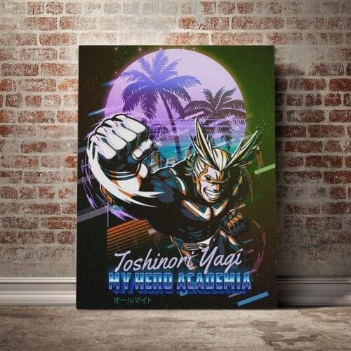 Toshinori Yagi All might Retro Poster Canvas Wall Art Decoration prints for living Kid Children room Home bedroom decor painting