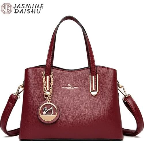 Luxury Designer Brand Handbags 2021 Womens High Quality Pu Leather Messenger Bags Large Capacity Ladies Simple Shoulder Handbag