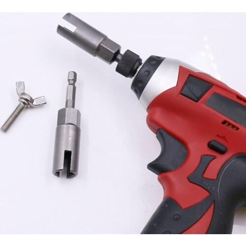 1/4'' Handle Butterfly Type Screw Socket Hexagonal Opening to Deepen the Wind Batch Socket Fast Butterfly Screw Wrench