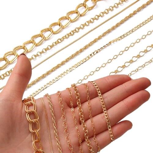 1-11mm Width,Copper Chain Connector,18k Gold Plated,Diy Bracelet Necklace,Handmade,jewelry Findings making Accessories 1Meter