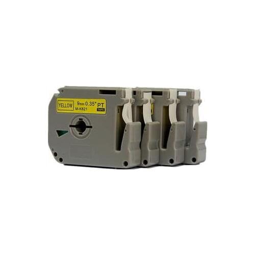 Compatible Brother M Label Tape M-K621 MK621 Tape 9mm Black On Yellow Tape Cartridge