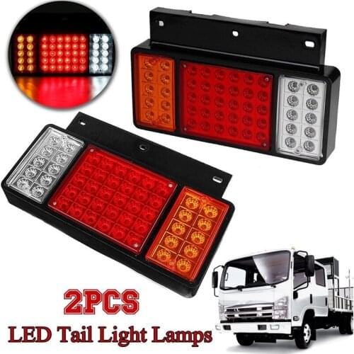New High Quality 2Pcs Super Bright Long Life 50 LED Rear Tail Light Lamps Fit For ISUZU Elf Truck NPR NKR NHR NLR 1984-UP#294916