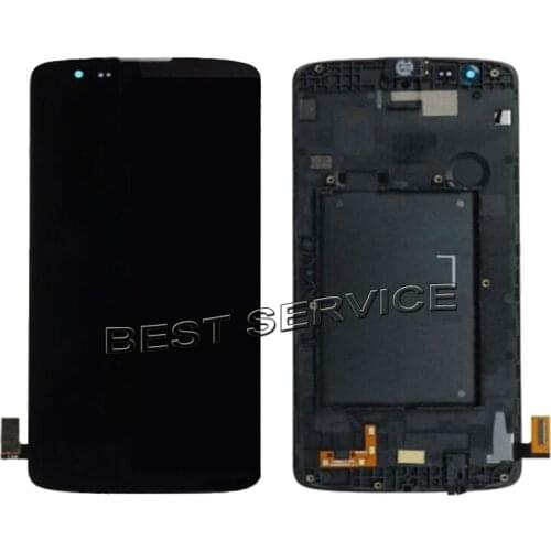 Upgrade test Lcd K350 For lg k8 K350N K350E K350DS LCD Display +Touch Screen Digitizer frame bezel Assembly black