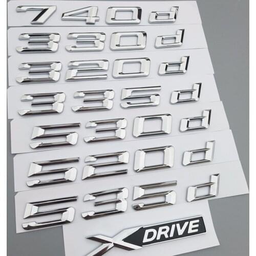 316d 318d 320d 325d 328d 330d 335d 520d 525d 528d 530d 535d 550d 740d 750d 760d Badge Emblem Car sticker for BMW 1 3 5 7 series