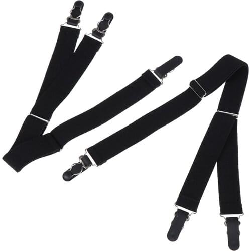 1Pair Shirt Stays Garter Belt Suspenders Elastic Shirt Holder Adjustable Sock Suspender