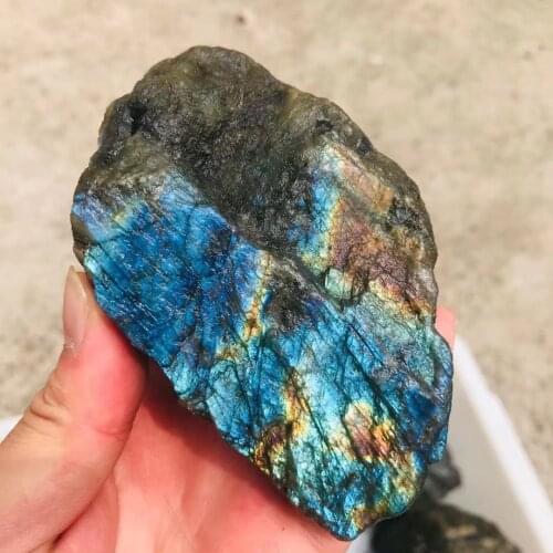 1pc Raw Natural Labradorite Quartz Rough Stone 50g-1000g for Home Decoration