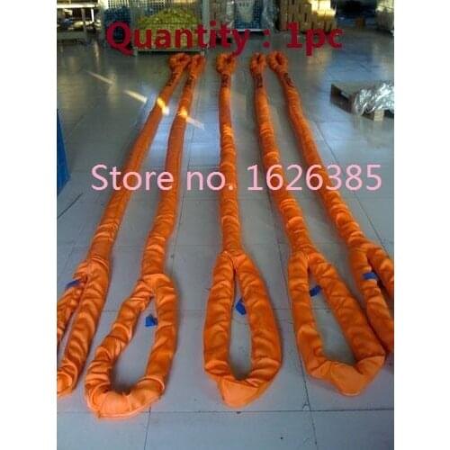 10TX6M---18M 6:1 High tensile Eye-eye soft round sling industrial grade lifting sling polyester fiber strap tree glass auto