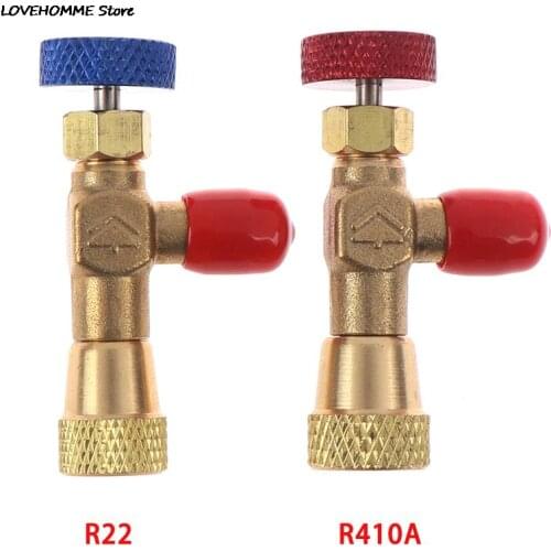 2pcs R410A R22 Refrigeration Charging Adapter For 1/4" Safety Valve Service