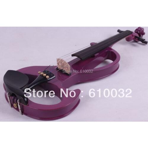 4/4 Electric Violin Solid wood 6 --12# silvery purple color 4 string