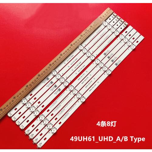 New 8 PCS/set LED backlight strip for LG 49UH652V 49UH650V 49UH65_UHD_B A SSC_49inch_UHD_A B EAV63452401 HC490DGN-ABRC1-214X