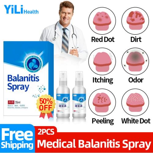 Balanitis Antibacterial Liquid Penile Genital Herpes Medical Treatment Spray Relieve Redness Inflammation Balanitis Cream